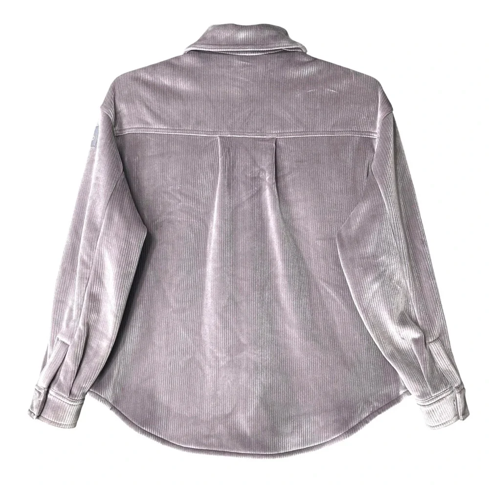 Alo Yoga Shacket Women XS Lavender Ribbed Velour Mountain Side Oversized